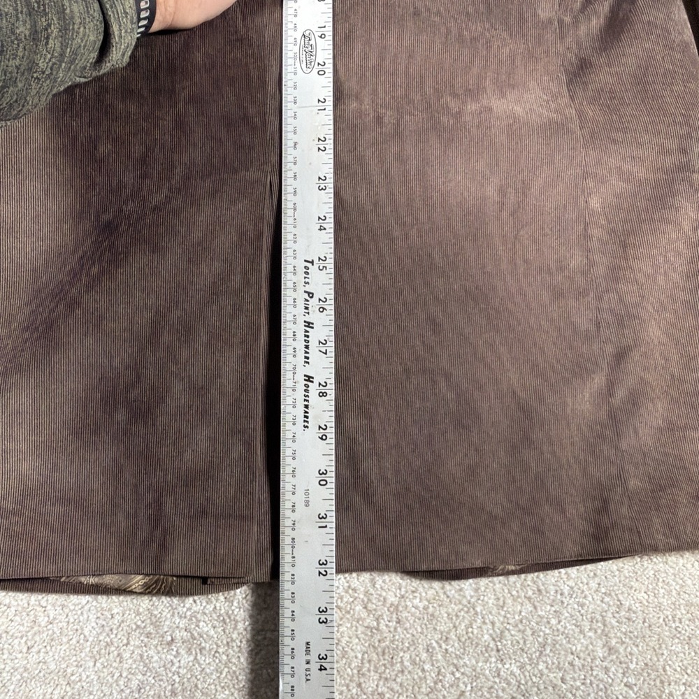 Chaps Mens‎ Corduroy Blazer 42L Brown Suade Paisley Lining Sport Coat Jacket - Picture 8 of 10